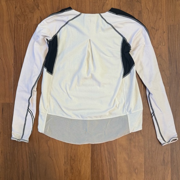LULULEMON Run: Bold In The Cold Long Sleeve Polar Cream / Black Sz 6 - Picture 5 of 7